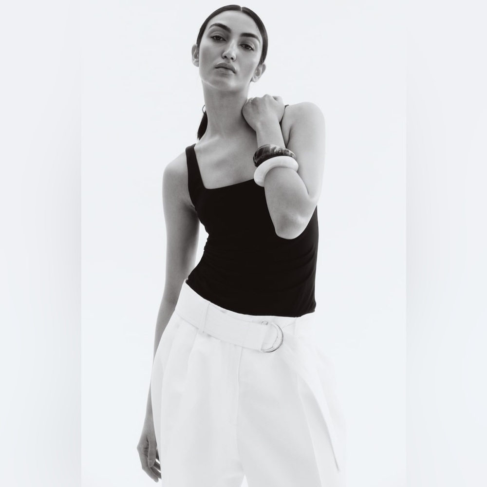 H&M Black Square Neck Bodysuit